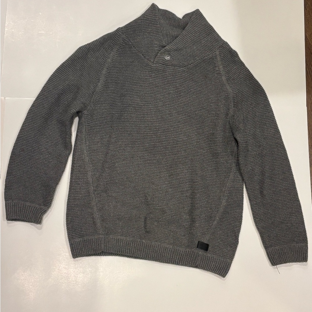 Zara Gray Turtleneck Sweater Classic Knit